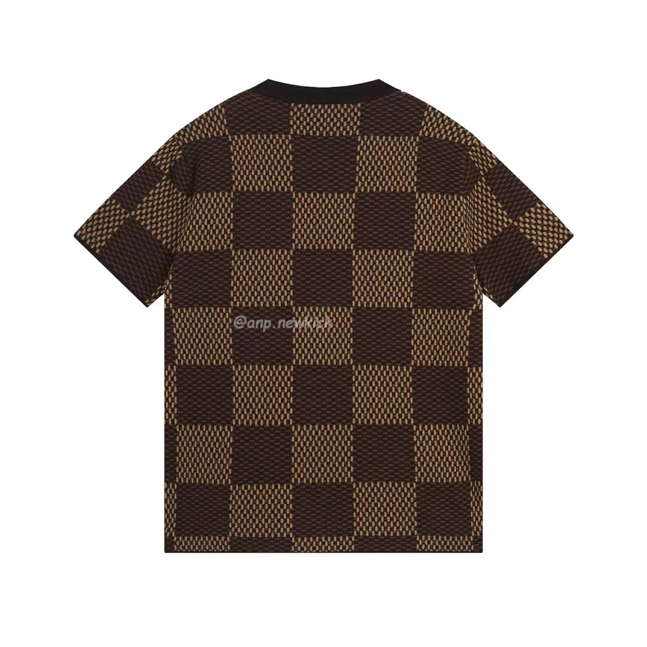 Louis Vuitton Round Necked Checkerboard T Shirt (11) - newkick.app